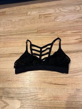 Topshop Black Strappy Lace Bralette